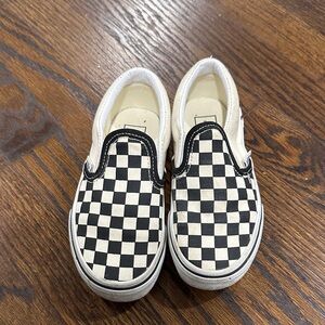 Vans Kids Black and White Checkered Sneakers